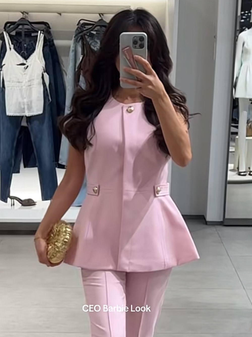 Zara Peplum Waistcoat Vest - Picture 2 of 7